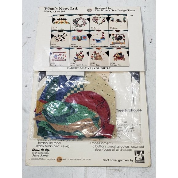 Whats New Iron-on Lot Of 2 Kits 55126 55113 Apple Tree Birdhouse Nesting Hen Vtg - Picture 7 of 7